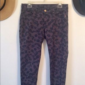 Gap • floral print skinny jeans